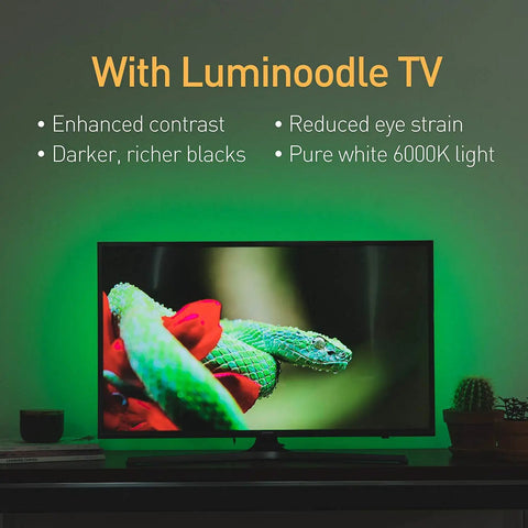 LED TV Backlight Strip Lights With USB Power, Remote Control, 15 Ambient Color Options And 10 Brightness Modes For 60 To 80 Inch TVs