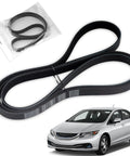 Heavy Duty Remax Serpentine Drive Belt that fits Honda Civic Chevy Camaro Dodge Charger, 2098mm, durable EPDM material.