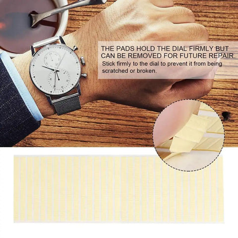 Pro Grade Movement Adhesive For Watches 5 Pack Dial Sticking Pads Waterproof Ultra Durable Double Sided 2x5mm Adhesive Pads