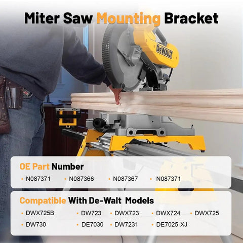 Two Pack Heavy Duty Miter Saw Mounting Brackets For DW723 DWX723 DWX724 DWX725 And Similar Saws Universal Mounting Hardware