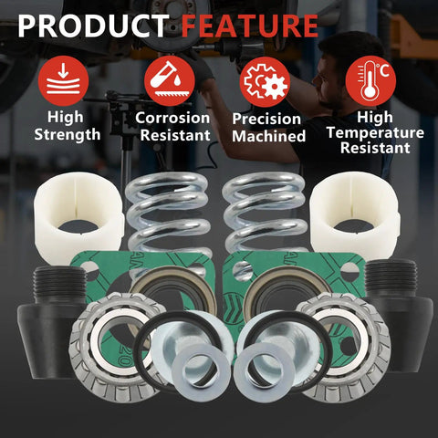 Heavy Duty Dana 60 King Pin Rebuild Kit Direct Swap For Chevy Dodge Ford Trucks Replace Oem Numbers 706395x 37302 37307 41886 Kill Wheel Slop And Ride Smooth