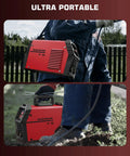 Dual Arc And Lift TIG Welder With Synergic Control, 200A MMA Inverter Welder, portable machine used outdoors