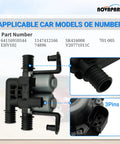Heater Control Valve Solenoid For BMW X5 X6 2004 2019 E53 E70 F15 F16 HVAC Water Valve Replacement Direct Fit 64116910544
