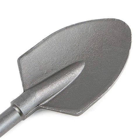 Heavy Duty Hex Shovel Bit For Jack Hammer 1 1/8 Inch Shank Universal Fit Demolition Tool steel blade close-up