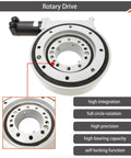 Heavy Duty Slewing Drive With Precision Worm Gear Reducer And Rock Solid Self Locking Turntable Bearings For Seamless Full Circle Rotation and Tight Industrial Performance, rotary drive with high bearing capacity.
