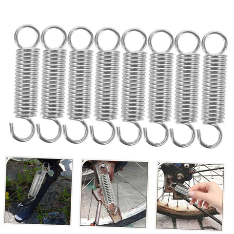 Get Your Fix With This Awesome 8 Pcs Small Tension Spring Kit Offering Heavy Duty Compression And Extension Springs Perfect For Ev Parking Stands, Ladder Feet, And Various Diy Mechanical Projects That Need Reliable Elasticity And Easy Installation Every. 8 pcs stainless steel tension springs for bike stands and DIY fixes