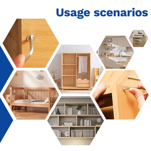 Usage scenarios for 30 Sets M5 x 40mm Stainless Steel Furniture Joint Connector Bolts And Cap Nuts Kit in various furniture.