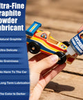 Applying Pinewood Derby Graphite Powder Lubricant Kit With 50ml High Purity 3000 Mesh Dry Graphite For Axles And Wheels