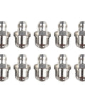 Top Tier Straight Hydraulic Grease Fitting Assortment Kit For M10 X 1mm Thread Made From Rust Resistant 201 Stainless Steel Ideal For Bearings Industrial And Farm Workshop Gear And Heavy Duty Maintenance Jobs, 10-pack