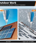 Dead Quiet 12V 3000W Outdoor Emergency Wind Turbine Kit With Controller in hot and cold conditions on rooftop