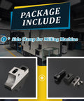 Heavy Duty M8 Side Clamp For Milling Machine CNC Workholding Fixture with additional hardware components for secure machining.