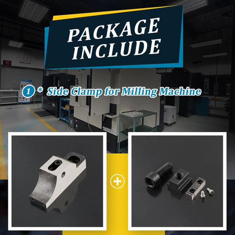 Heavy Duty M8 Side Clamp For Milling Machine CNC Workholding Fixture with additional hardware components for secure machining.