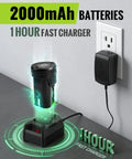 2000mAh battery charging with 1 hour fast charger for 12V Cordless Grass Shear And Hedge Trimmer 2 In 1 Electric Tool