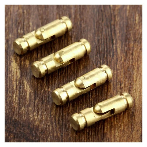 10 Pack Copper Barrel Hinges For Cabinets Hidden Concealed Brass Hinges For Furniture on wooden surface