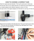 Instructions for measuring bike seatpost diameter to fit Extra Long 45cm Bike Seatpost With Micro Adjust Clamp For 27.2mm Frame