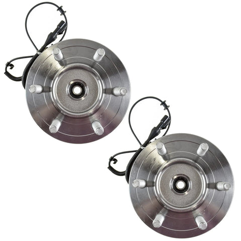 Two Piece Front Wheel Bearing And Hub Assembly Set For 2005 Ford F150 4WD Front Left And Right 6 Lug Wheels