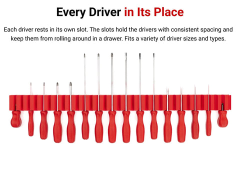 40 Tool Modular Driver Organizer Set In Black For Easy Tool Storage And Quick Access with drivers secured in individual slots