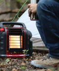 Outdoor Portable Propane Heater With 4,000 To 9,000 BTU Radiant Heat For Spaces Up To 225 Sq Ft MA Canada Approved in use while camping