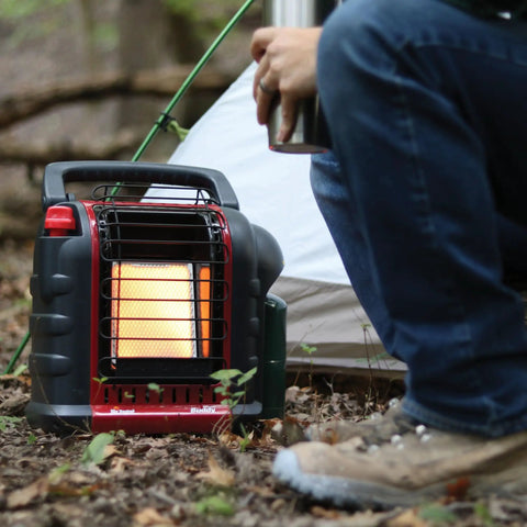 Outdoor Portable Propane Heater With 4,000 To 9,000 BTU Radiant Heat For Spaces Up To 225 Sq Ft MA Canada Approved in use while camping