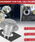 Billet Aluminum Remote Fuel Tank Filler Neck Kit With Gas Cap And Weld On Steel Bracket Fits 2 Inch Filler Hose Remote Fuel Cell Filler Straight Neck For Easy No Sweat Fuel Filling