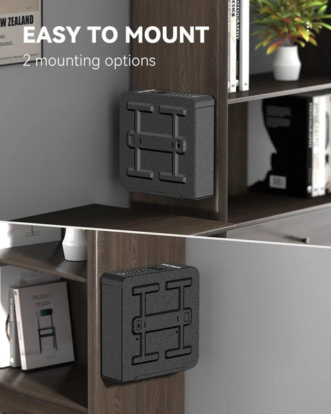 Biometric Gun Safe With Slider Access, Heavy Steel Pistol Lock Box For Nightstand, Desk, Wall Or Dresser, 3 Ways Quick Access