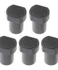 Heavy Duty Aluminum Alloy 20mm Bench Dogs and Stop Pegs Set for Woodworking Tables, 5-pack, close-up view of textured tops.