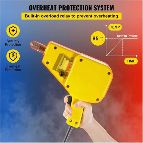 Heavy Duty Stud Welder Dent Repair Kit With Adjustable Current And Time For Quick Auto Body Dent Fix, shown in hand