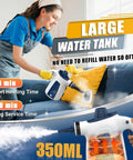 Heavy Duty Handheld Steam Cleaner For Kitchen Tile And Bathroom, showcasing large water tank and steam nozzle, portable cleaning tool.