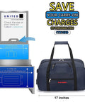 Under Seat Personal Item Duffle Bag For Air Travel 17 By 10 By 9 Inch With Free Pillow And USB Port Navy Durable And Foldable