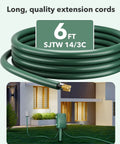 Outdoor Power Stake Timer With Six Grounded Outlets, 24-Hour Mechanical Timer, Waterproof, 6 Foot Extension Cord, ETL Listed shown in use