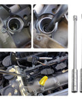Thin Wall Extend Spark Plug Socket Set 14mm 16mm 12 Point Three Eighths Inch Drive Magnetic 360 Degree Rotation in car engine