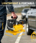 Lightweight Hassle Free Cordless Air Compressor Pump Throwing Down A Solid 116 Psi, Silent Operation At Sixty Five Decibels, easy to carry.