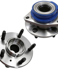 Swap Ready Front Wheel Hub Bearing Assembly 513203 Fits Buick Allure Century Lacrosse Regal Rendezvous Impala Monte Carlo Venture Pontiac Aztek Grand Prix Montana Without ABS, shown in metal and blue components.