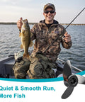 Angler holding fish with 3 Blade Trolling Motor Propeller For Motorguide Machete III Compatible shown, ideal for smooth steering