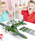 Kids assembling Build Your Own Hurricane Fighter Plane Kit With 331 Metal Parts In 1:32 Scale on a table