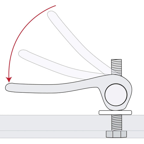 Illustration of Cam Action T Track Quick Release Hold Down Clamp For Jigs, Fixtures And Shop Fences, 2 3 Eighths Inch Capacity