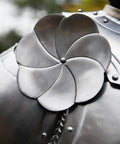Steel Rondels Besagews For Medieval Armor 14 Cm Round Shield Discs With Brown Leather Straps on shoulder armor