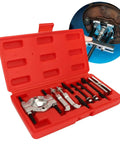 Heavy Duty 9 Piece Steel Separator Puller Tool Kit Universal Fit For Bearing Removal And Auto Repair Fits Front Rear Wheel Hubs Pinion Gears Axle Drive Shafts Perfect To Fix Bearings Without Breaking A Sweat On Your Rig Today in red case