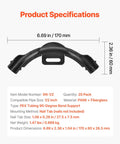 20 Pack One Half Inch PEX Tubing Bend Support 90 Degree Elbow Clamp With Nail Tab highlighting dimensions and specifications