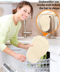 Woman placing baseball cap in dishwasher using Hat Washer Cage For Washing Machine And Dishwasher Keeps Baseball Caps Shape No Fuss Clean Cap Washer Space Saving Fits Adult And Kid Hats 2 Pack Black