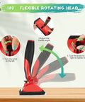 Two Pack 9 Inch Paint Edge Trimmer Tool With 180 Degree Rotating Handle For Decks Walls And Ceilings Stain Pad Edger Pro Grade Easy Grip Replacement Pads Included, demonstrating handle rotation.