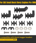 Spark Plug Wire Loom Set For SBC Small Block Chevy Pre 1986 Perimeter Bolt Valve Covers with brackets and screws