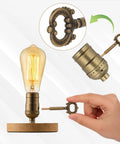 Antique brass lamp turn knob switch replacement set, 4-pack with 1/2 inch extensions for floor and table lamps