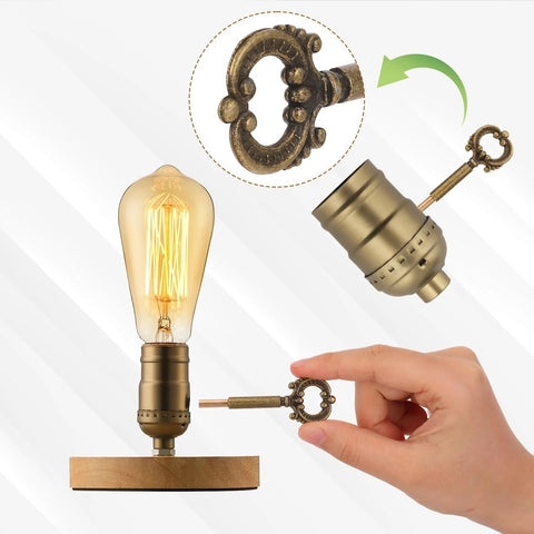 Antique brass lamp turn knob switch replacement set, 4-pack with 1/2 inch extensions for floor and table lamps
