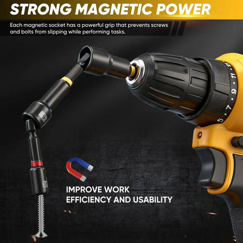 80 Piece Magnetic Impact Nut Driver Set With SAE And Metric Bits, Socket Adapters, Bit Holder, Wing Nut Driver, Universal Sockets