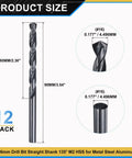 Beast Mode No 16 Drill Bits M2 High Speed Steel With Straight Shank, 135 Degree Split Point, Nitrided Black Finish, 12 Pack