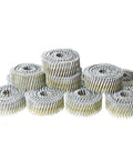 Two And A Half Inch 0.092 Inch Collated Wire Coil Siding Nails Tough As Nails Heavy Duty 15 Degree Full Round Head Ring Shank Hot Dipped Galvanized