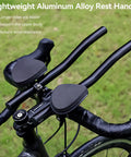 Clip On Aero Bar For Road Bikes Aluminum Alloy Armrest Handlebars With Removable Sponge Pads installed on bicycle