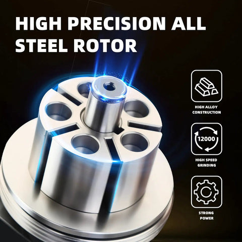 High precision all steel rotor for Low Noise 6 Inch DA Sander For Auto Body, Lightweight Dual Action Pneumatic Sander with Noise Reduction