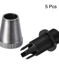 Cable Glands Strain Relief Wire Connectors For Hanging Lights And Ceiling Pendants Black Metal 5 Pack One Eighth IP Thread